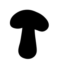 Mushroom - black vector logo or pictogram. Mushroom - an elegant, stylish icon for corporate identity.