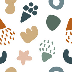 Abstract doodle seamless pattern for use in design for textile, dress  bag or t shirt print, wallpaper, wrapping etc