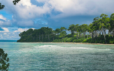 tropical island in the ocean