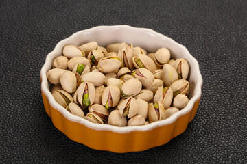 Pistachio nuts heap
