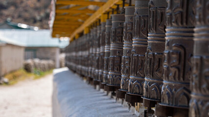 Prayer mills, Khumbu Valley, Nepal