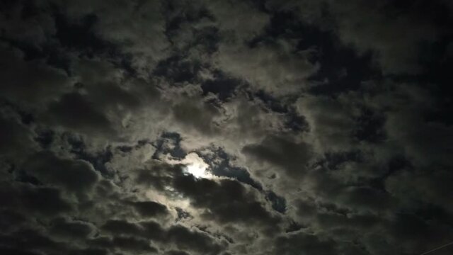 Dramatic storm rainy clouds timelapse