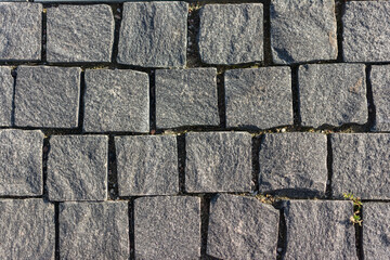 Stone roadway from granite area