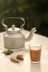 teapot and cup of tea