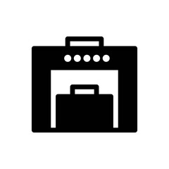 Airport transport security scanner icon. X-ray baggage control sign.