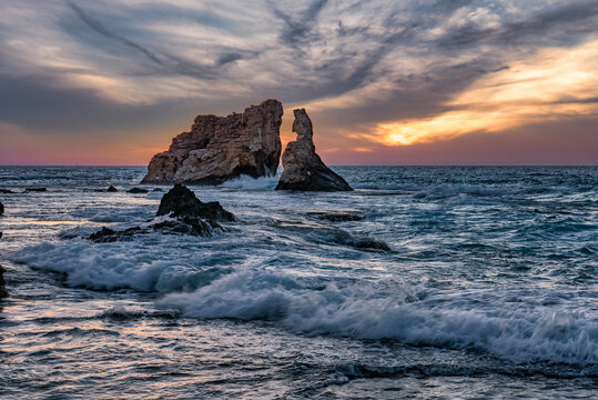 An Early shot of Cleopatra Beach at Marsa Matrouh in Egypt