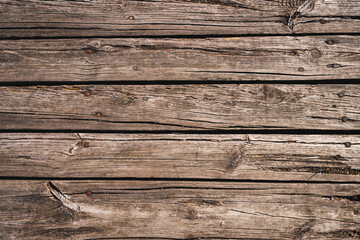 Old wooden planks with rough texture