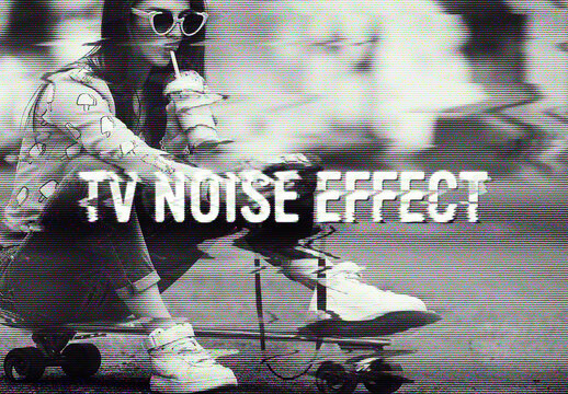 TV Static Noise Effect Mockup
