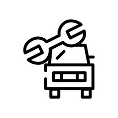 Auto service icon in line design style. Car repair symbol.