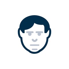 Male person avatar sign. Man icon in flat design style.