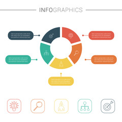 Vector business Infographic. Template for cycle diagram, graph and presentation. Business concept with various options.