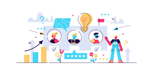Feedback vector illustration. Flat tiny 
