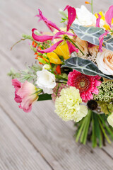 Bridal bouquet of fresh flowers