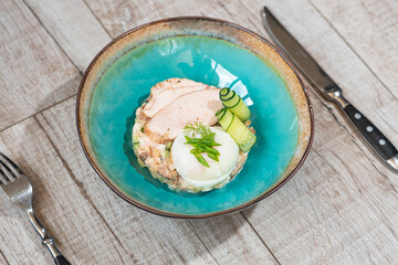 Tasty and hearty salad Olivier