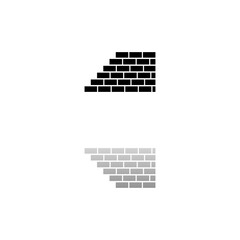Fototapeta premium Wall icon flat