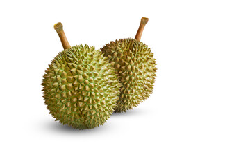 Durain is a king of fruit isolate on white background.