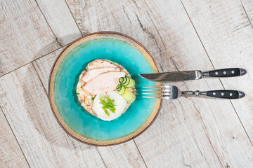 Tasty and hearty salad Olivier