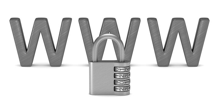 safety internet on white background. Isolated 3D illustration