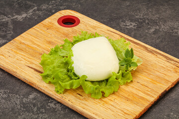 Italian Mozzarella cheese over board