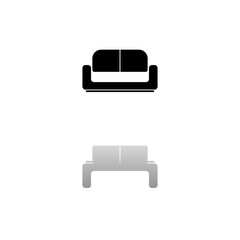 Bed icon flat