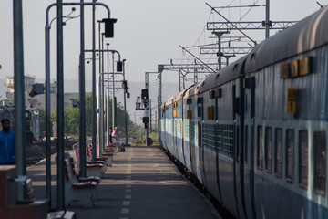passenger train in the station