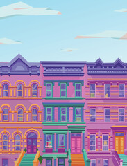 Fototapeta premium Brownstone Building