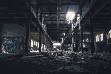 old abandoned factory in Leipzig 
