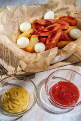 Peruvian Salchipapas Sausage Fries