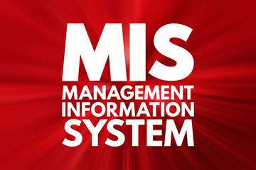MIS - Management Information System acronym, business concept background © dizain