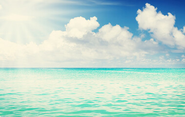 Summer tropical sea and blue sky