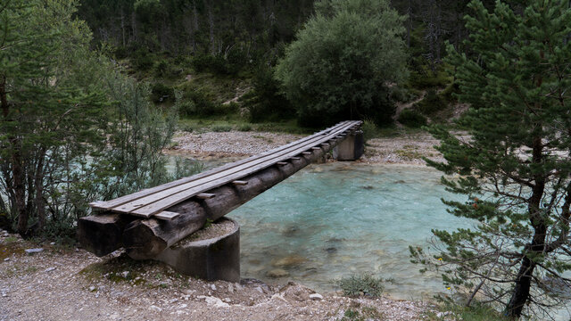 Br&uuml;cke &uuml;ber die Isar in den Bergen