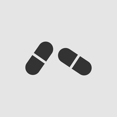 Pill icon flat.