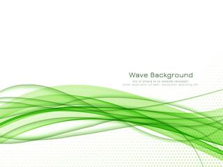 Abstract modern green wave background