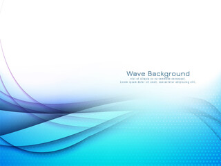 Abstract stylish blue wave background