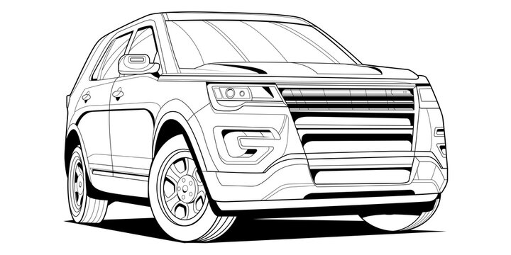 How To Draw An Suv, Step by Step, Drawing Guide, by MichaelY - DragoArt