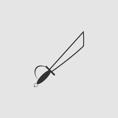 Sword icon flat.