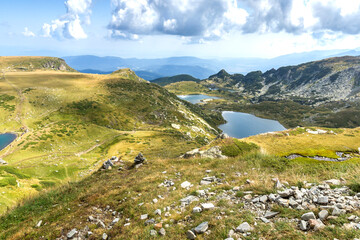 Panorama of The Seven Rila Lakes, Rila Mountain,  Bulgaria