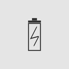 Battery Charging icon flat.