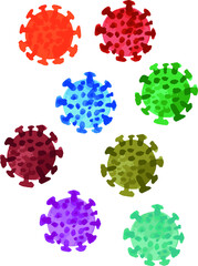 Coronavirus arthistic paint - watercolor 