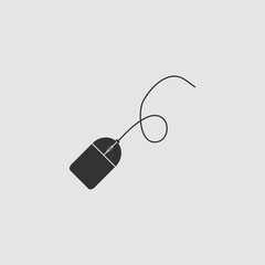 Fototapeta premium Computer mouse icon flat.