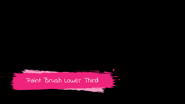 Paint Brush Lower Third