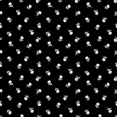 vector seamless pattern with small flowers