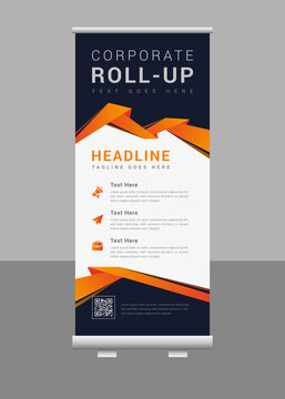 Modern Business Roll-up banner design.