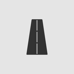 Road icon flat.