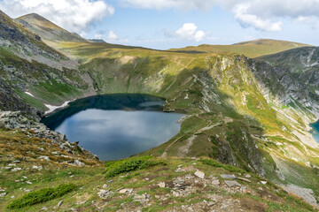 Fototapeta na wymiar Panorama of The Seven Rila Lakes, Rila Mountain, Bulgaria