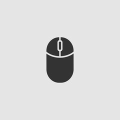 Computer Mouse icon flat