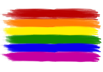 LGBTQI colored paint with watercolor on canvas, creative colorful texture with pastel colors