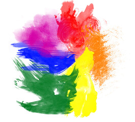 LGBTQI colored paint with watercolor on canvas, creative colorful texture with pastel colors