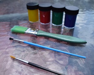 Art Paint and Paintbrushes