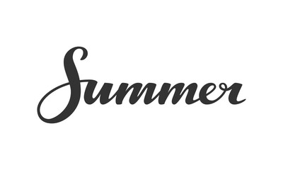 Summer vector hand drawn lettering
